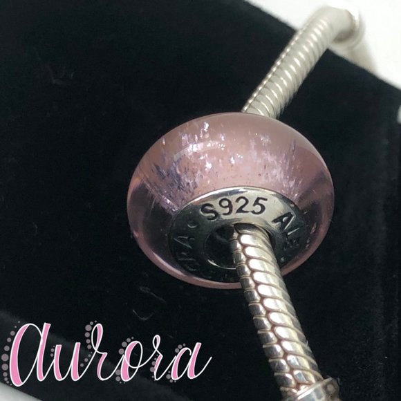 PANDORA Disney Aurora Murano Charm, New! - Picture 2 of 7
